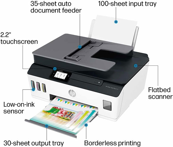 HP Smart Tank Plus 651 Wireless All-in-One Printer