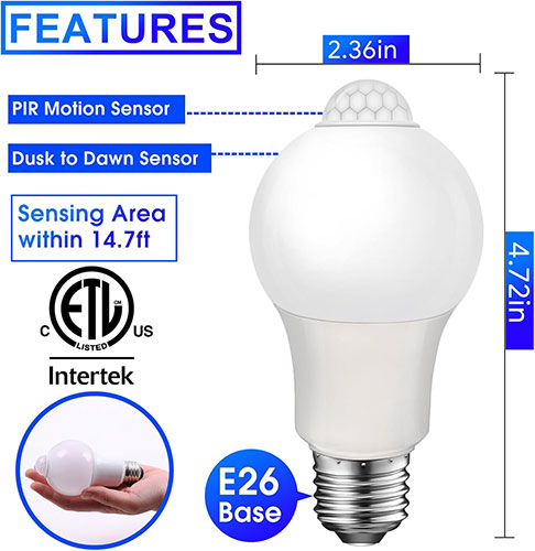 TORCHSTAR LED Motion Sensor Bulb