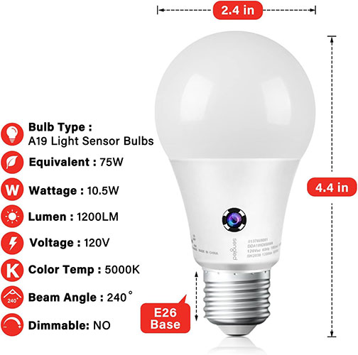 Sunco Lighting Motion Sensor Bulb