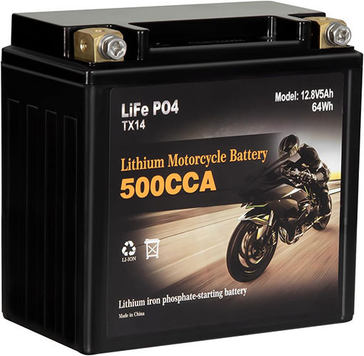 YTX14-BS Lithium Motorcycle Battery
