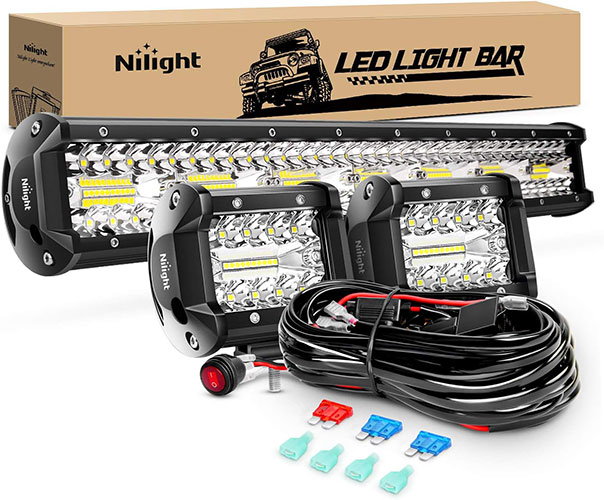 Nilight 420W Triple Row LED Light Bar