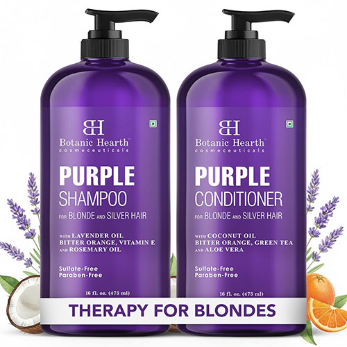 Botanic Hearth Purple Shampoo and Conditioner Set