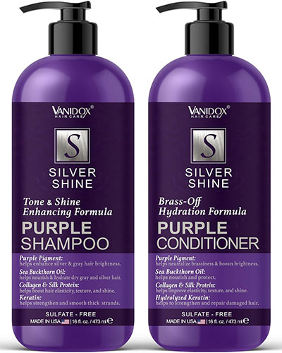 VANIDOX Sulfate Free Purple Shampoo and Conditioner Set