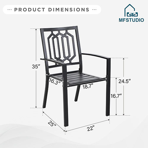 MFSTUDIO Outdoor Dining Chairs Set