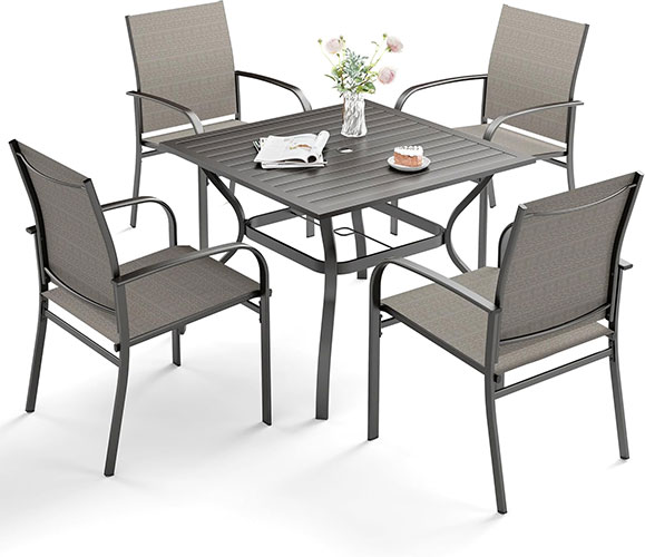 SUNSHINE VALLEY 5 Piece Patio Dining Set for 4